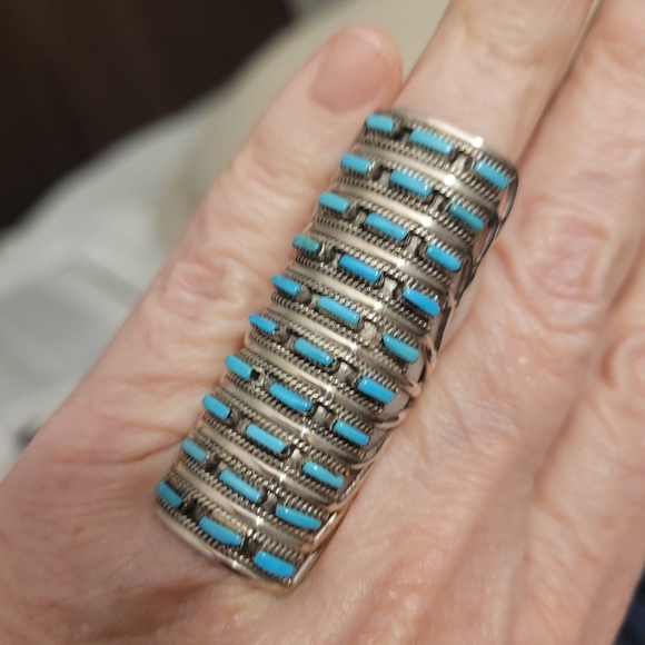 Jewelry - Native American Zuni Petit Point Sleeping Beauty Turquoise Ring